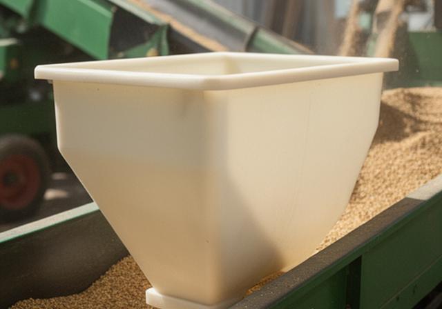 Pieza especial de fibra de vidrio para tolva agrícola con acabado reforzado